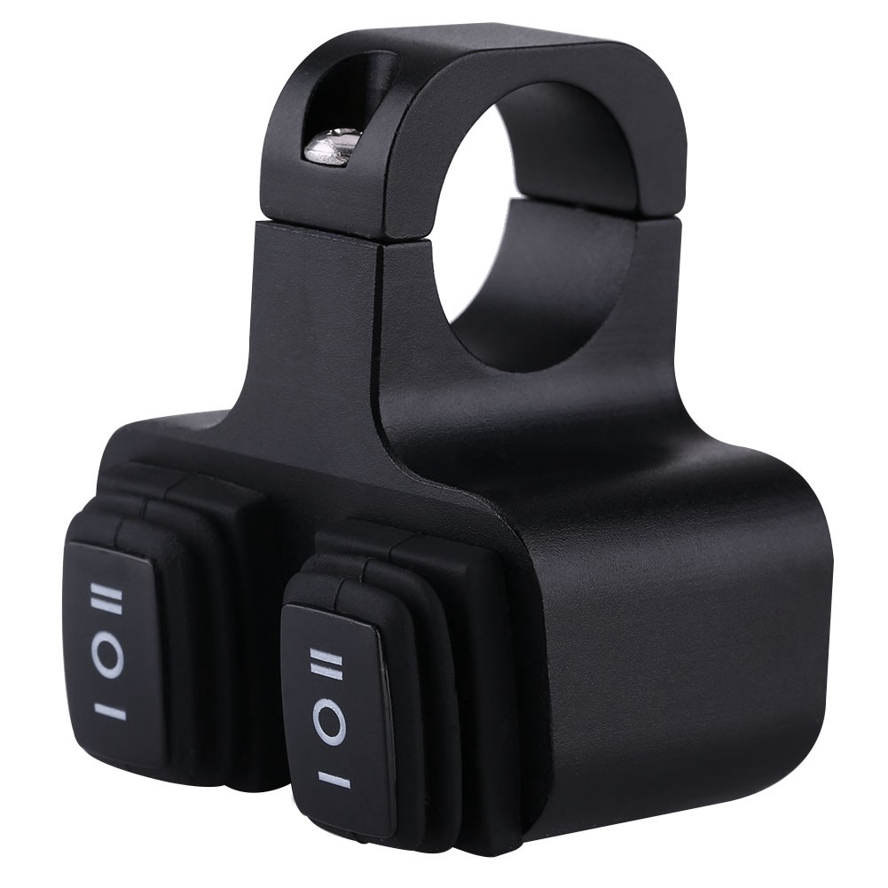 CNC Motorcycle Handlebar Mount Headlight Spotlight 3 Way On/Off Dual Switch.