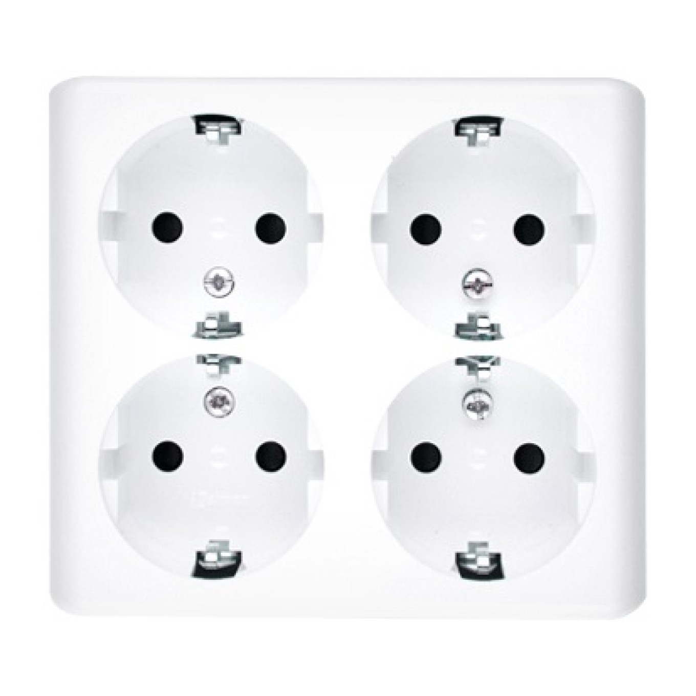 Schuko quadruple socket surface-mounted with Simon 54 EGSZ4SNZ/11