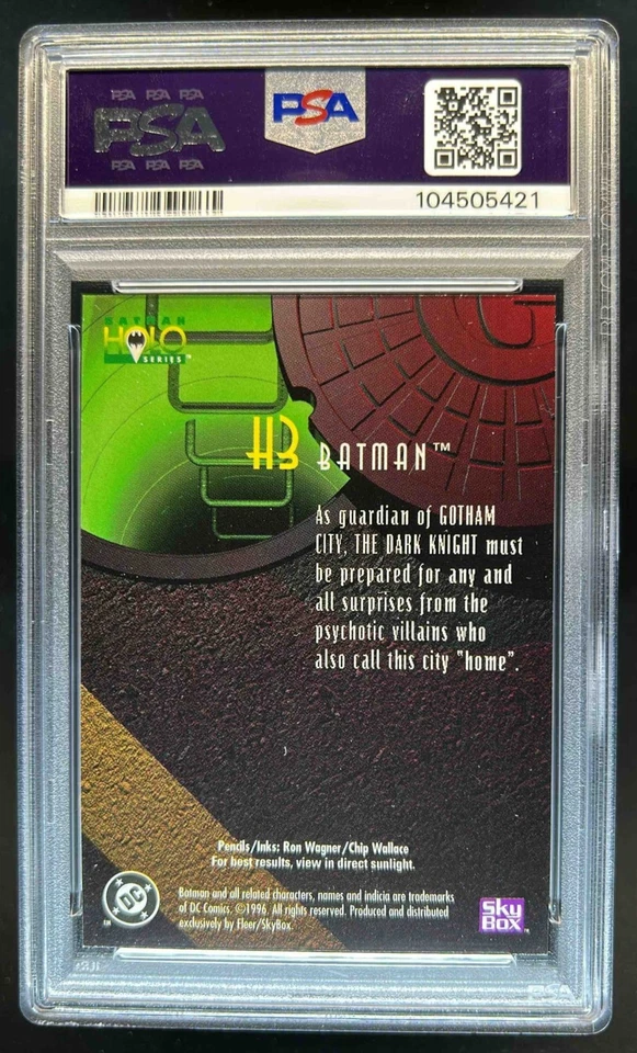 1996 Fleer /SkyBox Batman Holo Series HoloAction Gold #H3 PSA 9 - Image 2 of 2