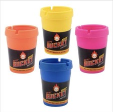 4xPcs Ashtray Extinguishing Butt Bucket Assorted Colors Smoking 11cm x 8cm