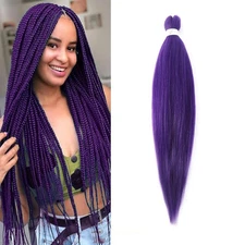 26" Yaki Crochet Braids Pre-Stretch Hair For Braiding Easy Braid Extensio Y0I5