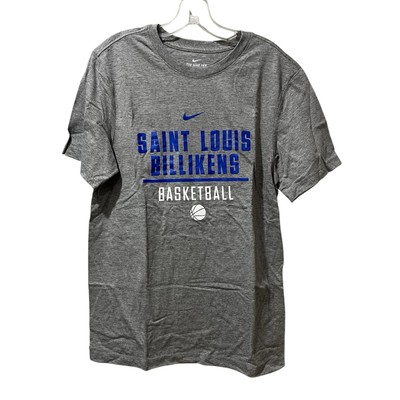 SLU Nike T Shirt Men Small Saint Louis Billikens GRAY The Nike Tee Short Sleeve