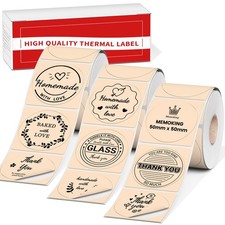 Phomemo M100/M110 Thermal Labels, 1.96" 50mm Round Self-Adhesive Stickers