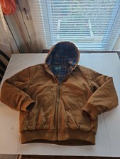 Woolrich Green Label Men's M Hooded Full Zip Lined Canvas Jacket