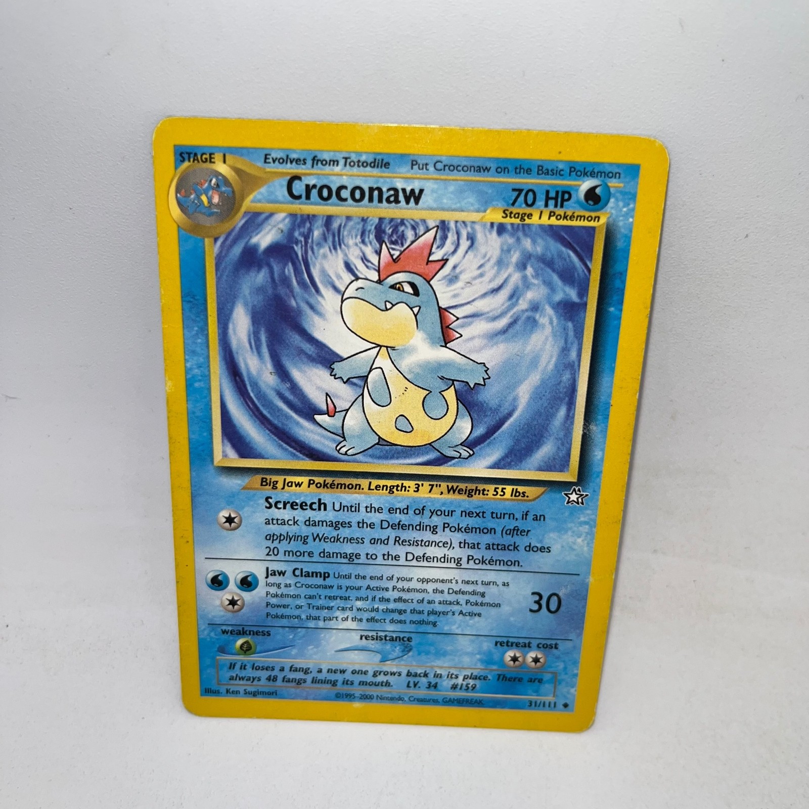 Croconaw 31/111 Uncommon Neo Genesis Pokemon Unlimited Heavily Played