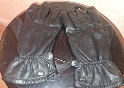 Roeckl Herren Echtleder Handschuhe mit Fütterung Black Rot Gr.6,5 Neu Eleganz 