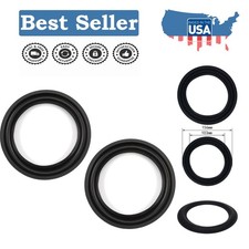 2pcs 6.5 Inch Rubber Surround Speaker Rings - Easy Installation for DIY Projects