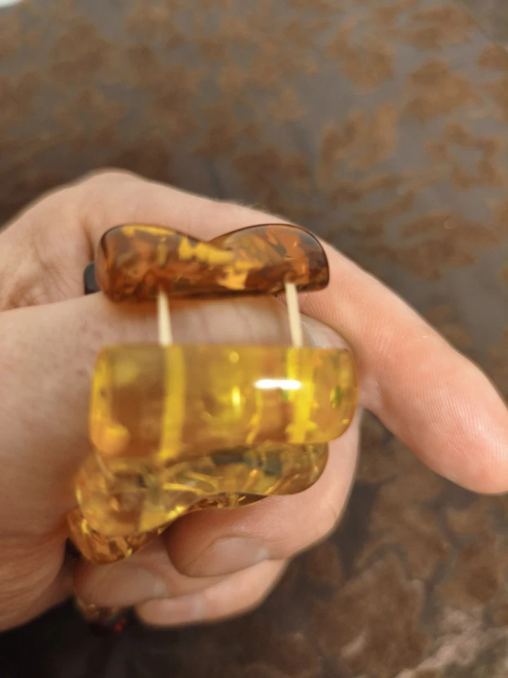 Bohemian Chic Damen-Bakelit-Armband (Bernsteinwachs) - Bild 4 von 4