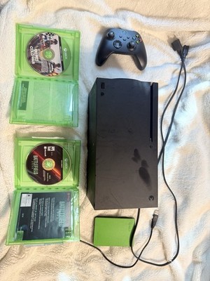 Microsoft Xbox Series X 1TB Black Console Bundle: 2tb HDD + 2 Games - READ DESC