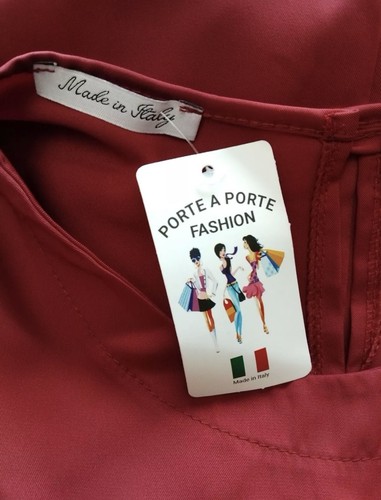 Made In Italy long sleeve top Colour Burgundy One Size (8-16) - Picture 4 of 5