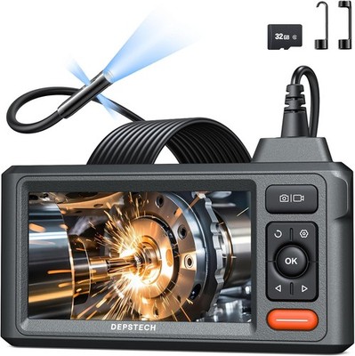 DEPSTECH Triple Lens Endoskopkamera mit Licht,5-Zoll-IPS-Bildschirm