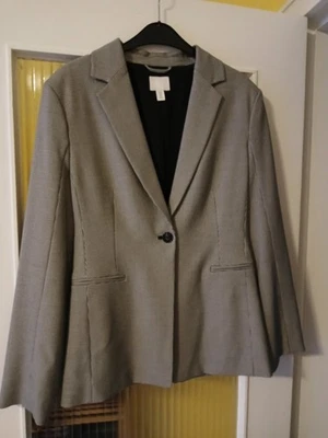 Blazer, schwarz-weiß, von H&M, neu, Gr. 40 - Bild 1 von 3
