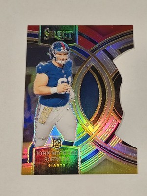 John Michael Schmitz 2023 Panini Select RC Red Yellow Prizm Die Cuts #168 Giants