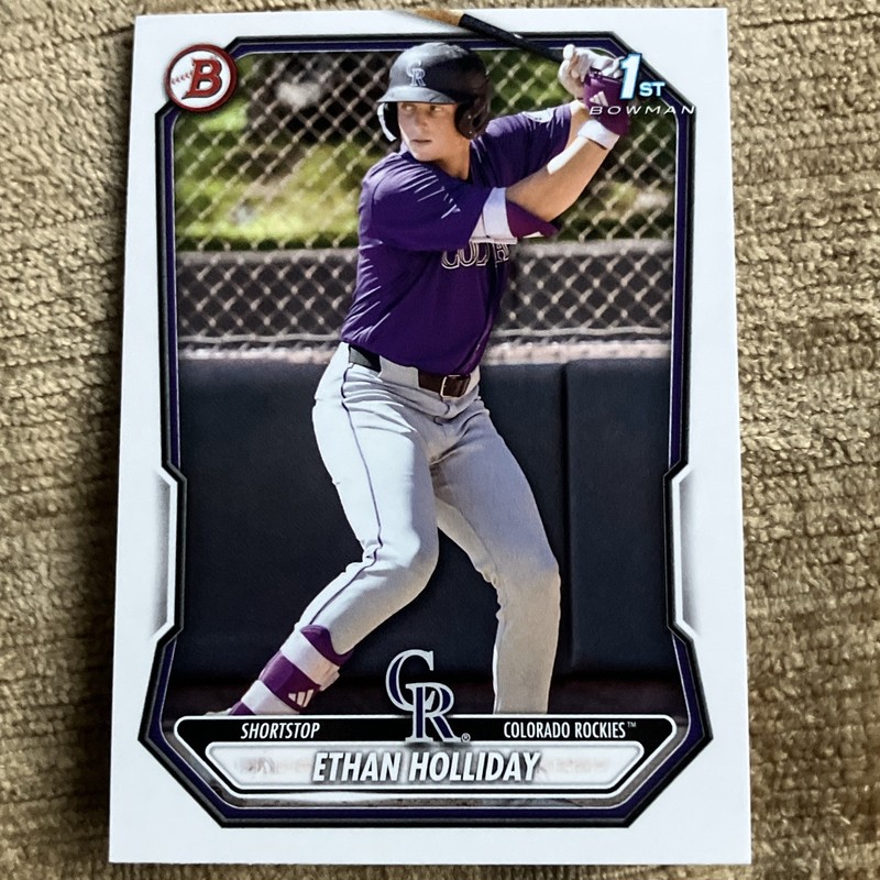 Bowman 2025 Bowman 1st Ethan Holliday #BP-1 Colorado Rockies