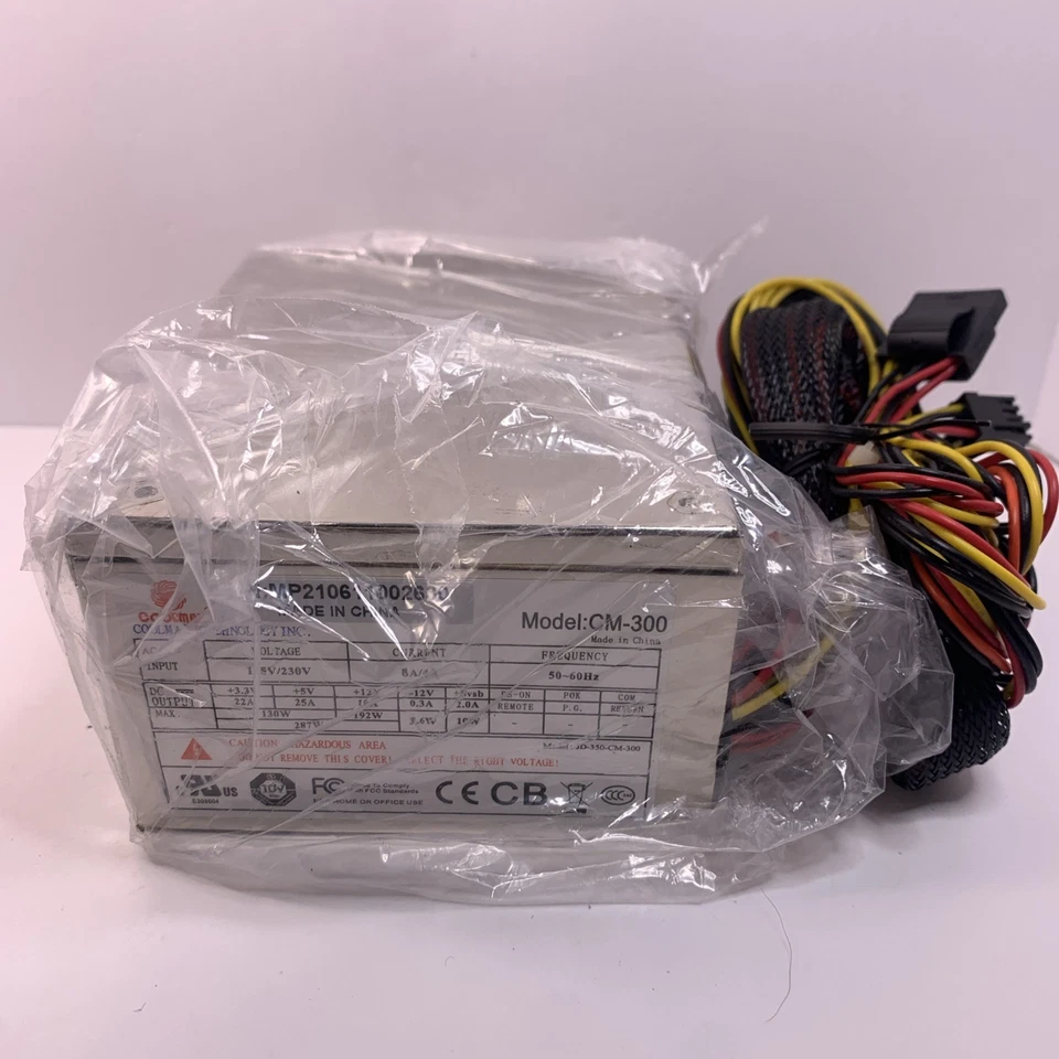 CoolMax CM-SERIES 300 Watt 80mm Micro ATX Power Supply CM-300 Series Never Used - Image 4 of 4