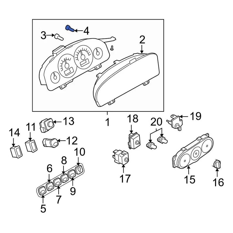 For Ford Explorer 2002-2003 Ford F8RZ13B765BA Instrument Panel Light Bulb - Image 3 of 4