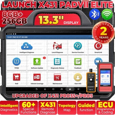 LAUNCH X431 PAD VII ELITE PAD 7 PRO Diagnostic Scanner Key Programming Coding