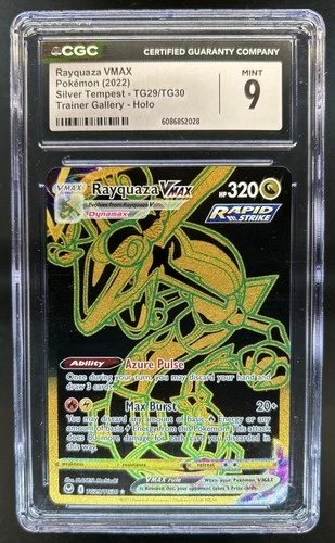 2022 Pokemon SWSH Rayquaza VM Trainer Gallery Secret Rare #TG29/TG30 CGC 9
