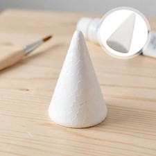 25pcs Foam Cones White Conical Shapes for Crafts Projects