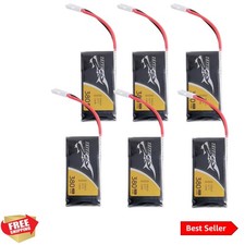 6pcs 3.7V 380mAh 1S LiPo Battery with Molex Plug