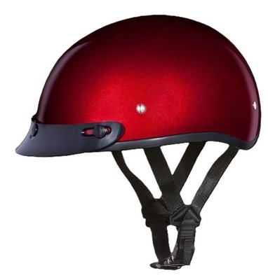 Daytona Skullcap Half Helmet Black Cherry - 2XL