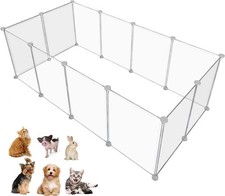 HOMICKER Pet Playpen Portable Small Animals Playpen, Pet Fence Yard Fence for