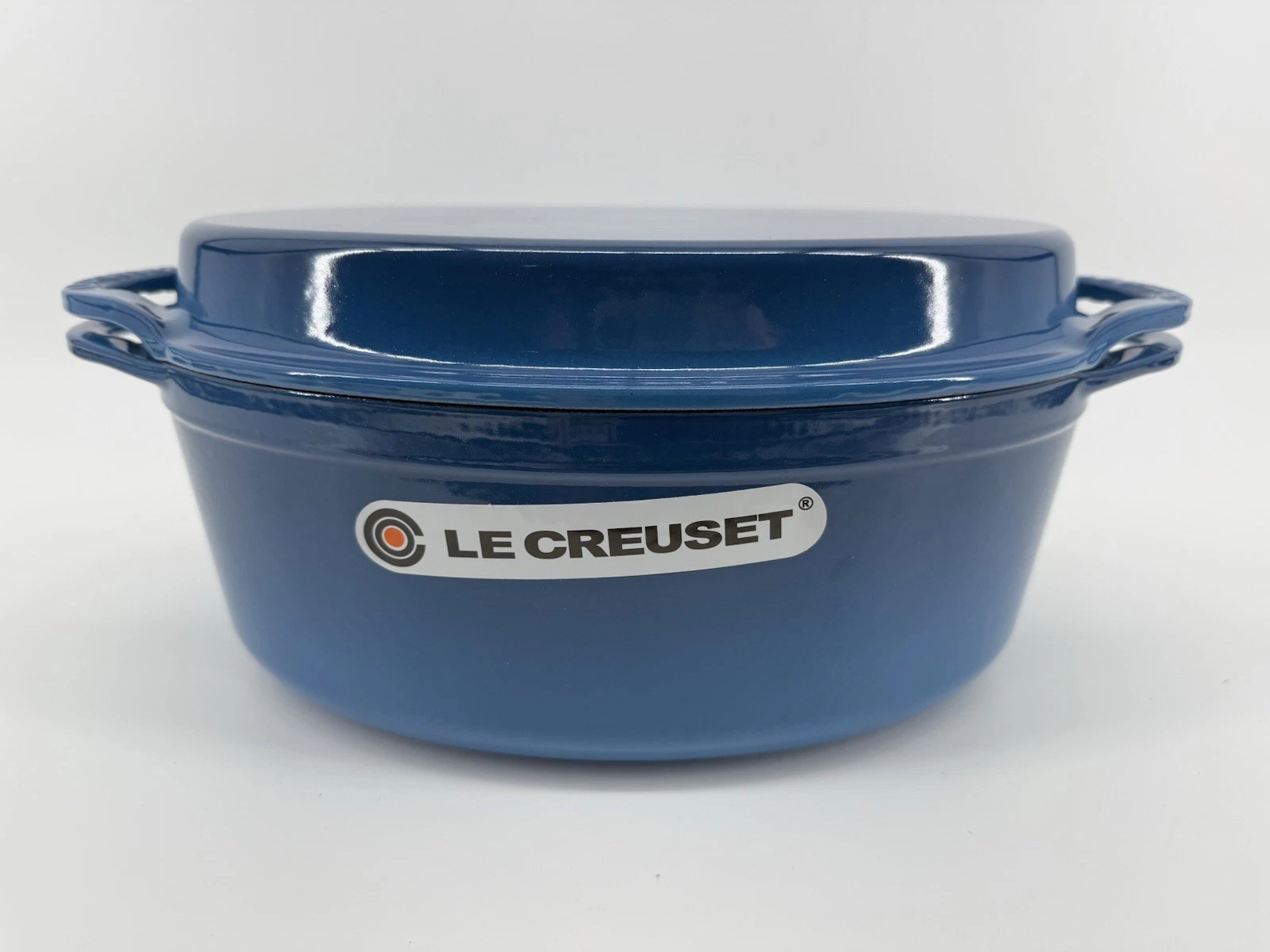 NEW Le Creuset 4.5 qt Marseille Blue Multifunction Oval Dutch Oven Grill Pan Lid