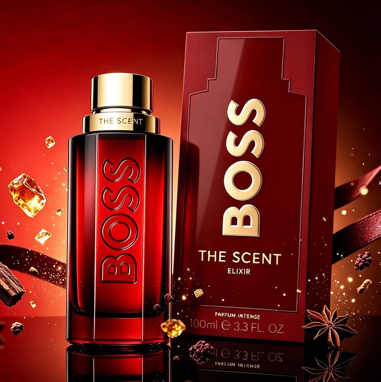 HUGO BOSS The Scent Elixir Parfum Intense 3.3OZ / 100ML Spray For Men New In Box