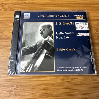J.S. Bach 1685-1750 Cello Suites Nos. 1-6 Pablo Casals (2 CD, 2000) New Sealed