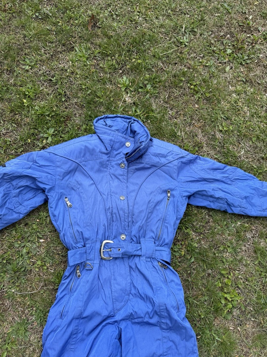 Vtg Spyder XT One Piece Ski Suit Womens 10 Blue 90s Thinsulate