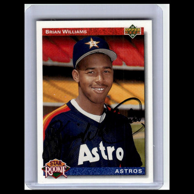 Brian Williams Rookie #23 Autograph 1992 Upper Deck Houston Astros Baseball Card