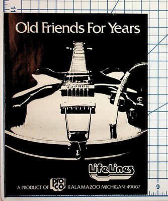 Pro Co Sound Life Lines Guitar Cable Ad Kalamazoo MI Vintage Ephemera