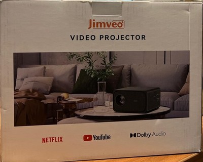 Jimveo E88 Videoprojektor mit Netflix, YouTube, Dolby-Audio und Autofokus