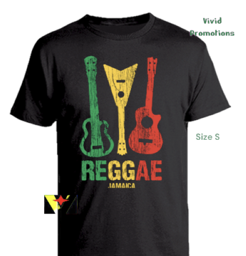 Men’s ‘Reggae Jamaica’ Printed Cotton Tee - Picture 2 of 2