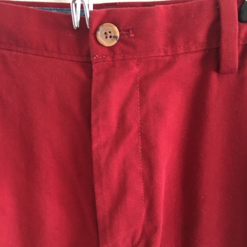BANANA REPUBLIC Aiden pantaloncino chino uomo etichetta taglia 35 rosso piatto davanti casual preppy - Foto 2 di 7