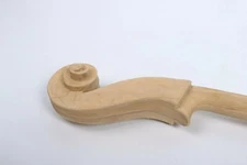 Maple Wood Upright Double Bass Head Neck 3/4 White Unfinished Double Bass Neck