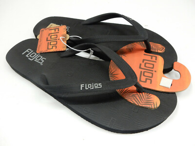 11 13 10 12 NWT Men/'s Flojos Black Hydro Flip Flops Size 9