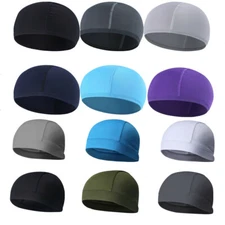 Mens Sport Skull Cap Motorcycle Helmet Liner Skiing Du Doo Do Rag Hat Beanie Cap