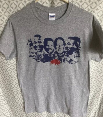 VTG Buffalo Bills Mt Rushmore T Shirt Jim Kelly Thomas Reed Smith Small Y2K NWOT