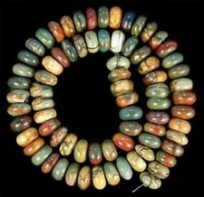 5X8MM Multi-color Picasso Jasper Gems loose beads 15" ZY060