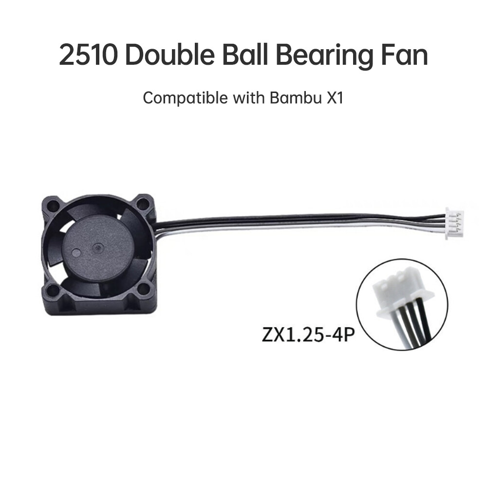 2510 Double Ball Bearing Fan 5V Cooling Fan Hot End Cooling Cooler H6B4