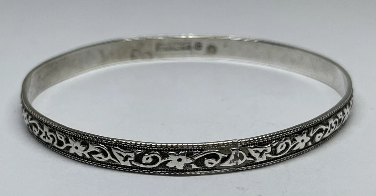 Art Deco Sterling Silver Danecraft Bangle Bracelet c.1930 s eBay