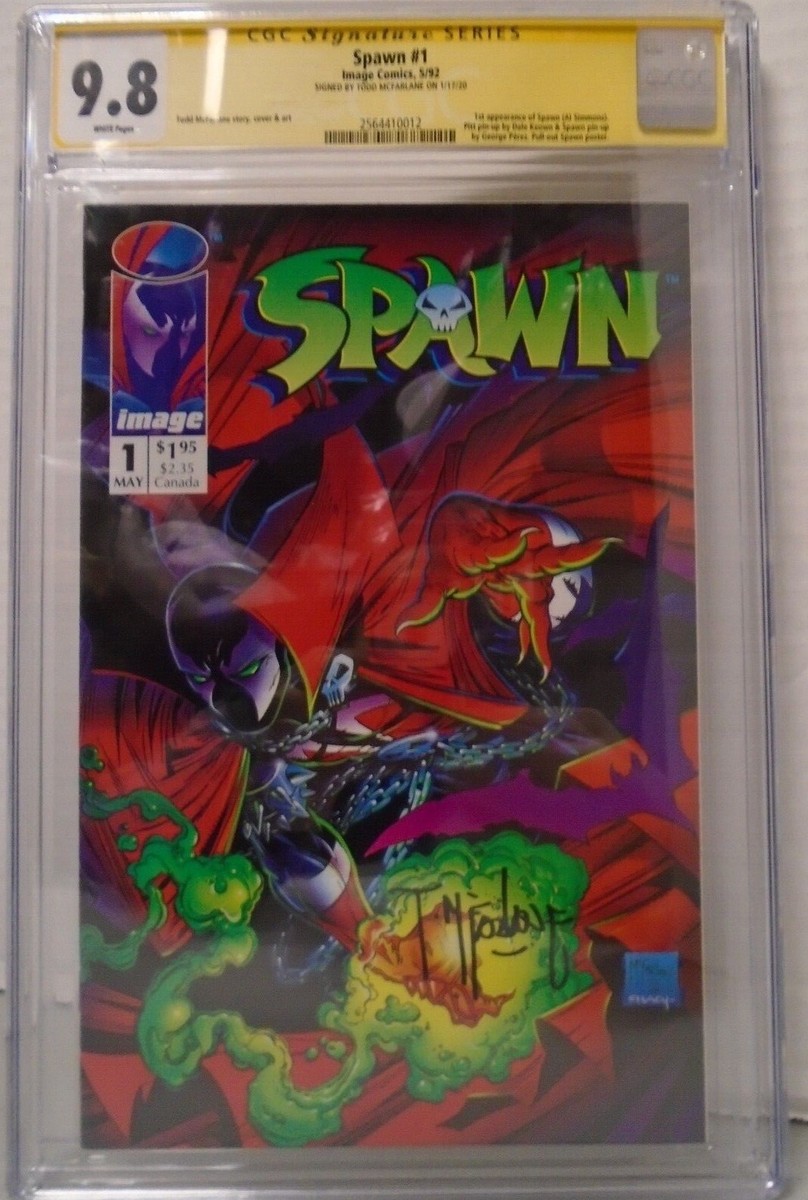 SPAWN #1 SS CGC 9.8 1ST APP SPAWN SIGNED BY TODD MCFARLANE