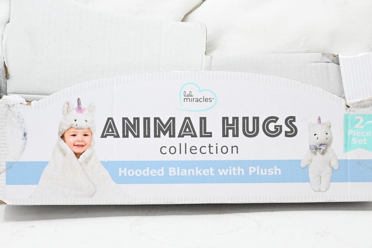Bedding Animal Hugs Collection Hooded Blanket Little Miracles