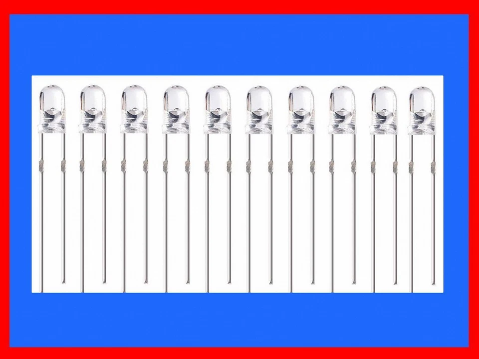 LED - 3mm Blau 5000mcd Lampe Extreme Helle Geführte Glühbirne / 25 Stück Neu - Bild 3 von 4