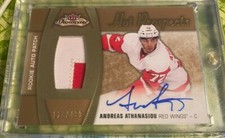 2015-16 Fleer Showcase ANDREAS ATHANASIOU Rookie Patch Auto RPA #128 /499