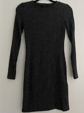 Juniors Forever 21 Grey Knit Long Sleeve Dress Size Small