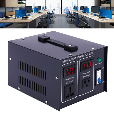 2 Step UP/Down Transformer 220V to 110V 1000W 120 - 240 Voltage Converter  LED