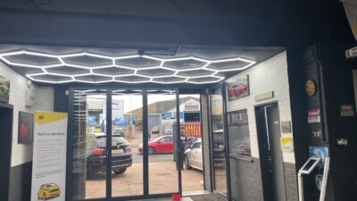 14 Sechseck LED Beleuchtung Detaillierung Garage Werkstatt Einzelhandel Auto Showroom Friseur Van