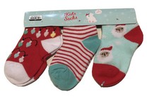 3 Pair Kids Christmas Socks NWT